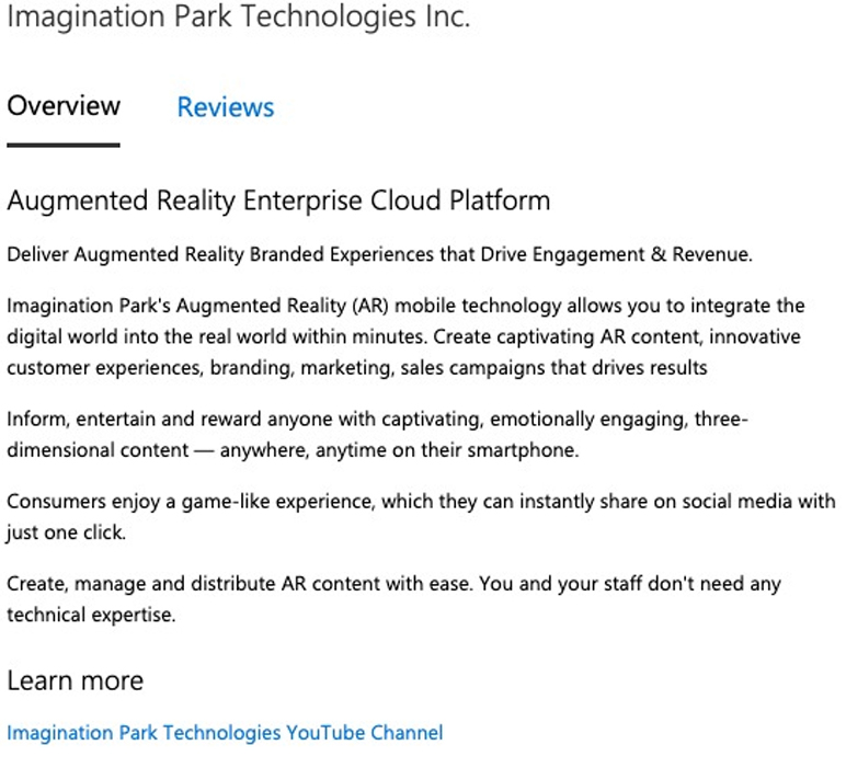Augmented Reality Enterprise Cloud Platform