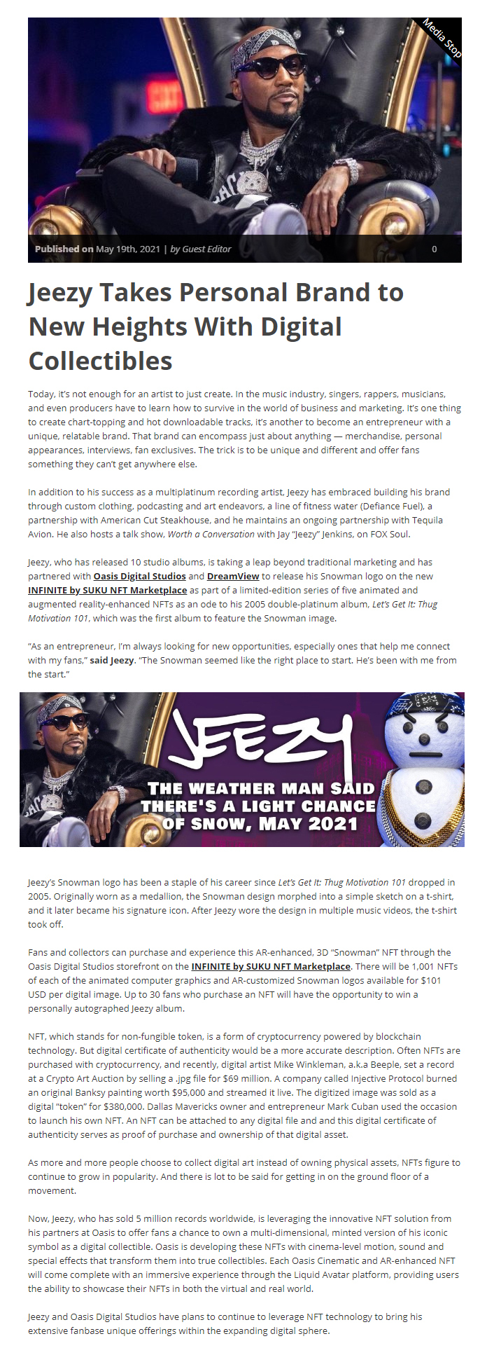 Jeezy takes Personal Brand to new Heights With Digital Collectibles