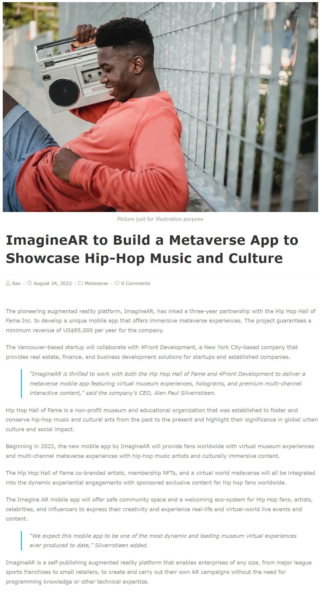 Metaverse App to Showcase Hip-Hop Music and Culture